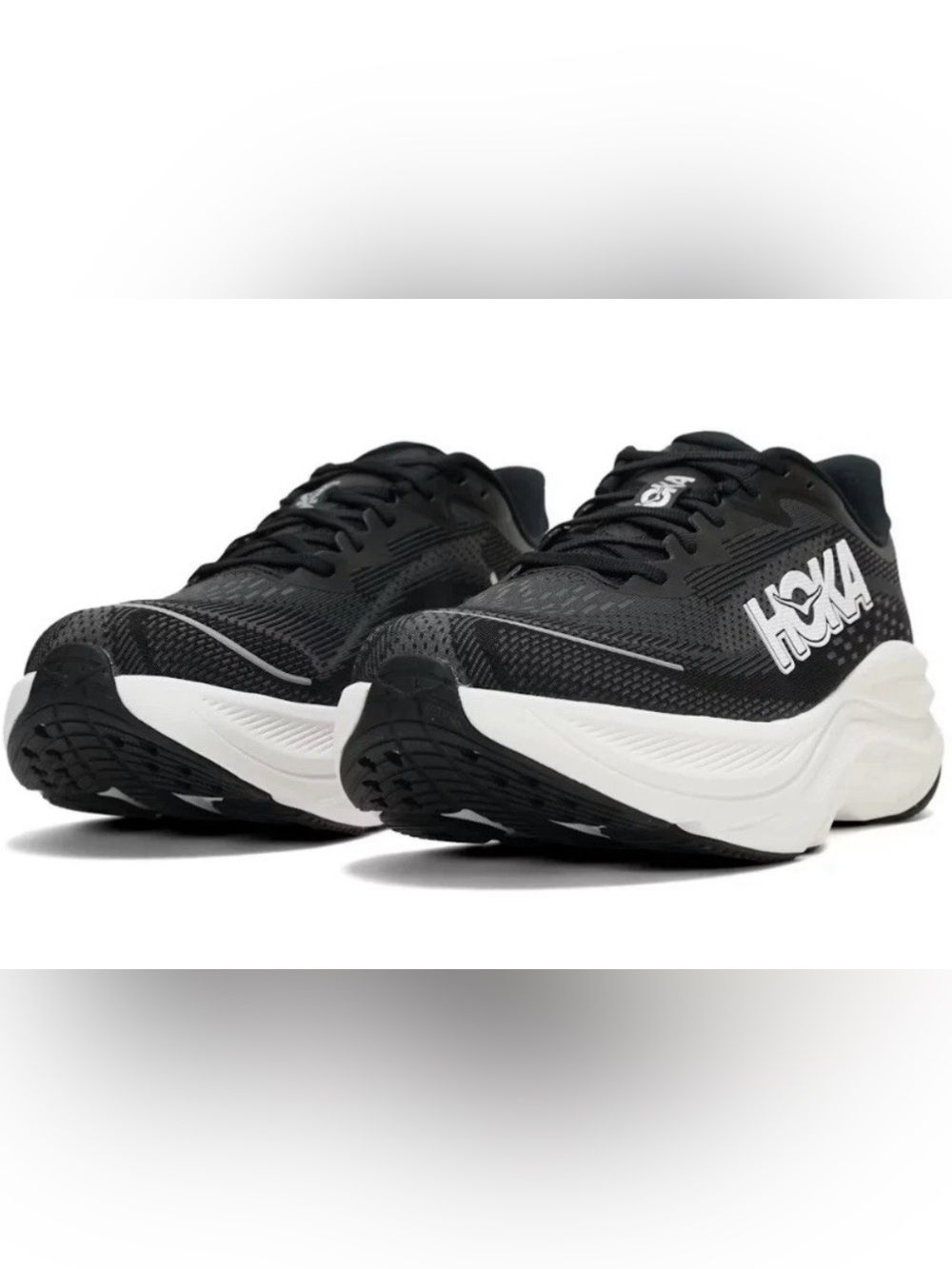 Hoka ONE ONE 🔥 Skyflow Black Athletic Running Sneakers Sz 12 1155111 BWHT NEW - Picture 8 of 14